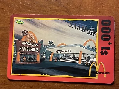 McDonald’s - $1000 Gift Card - Promo/sample - 1996 - Not Valid • $11.04