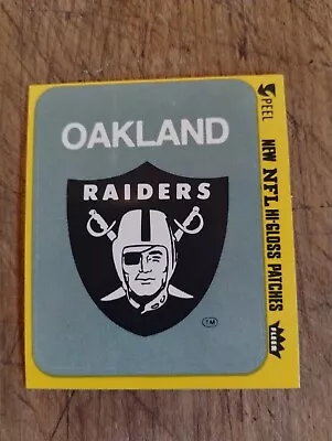 Oakland/Las Vegas Raiders Fleer Glossy Sticker Yellow Border (1978)NFL • $2