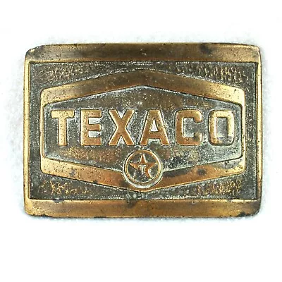 Vintage Texaco Belt Buckle Gasoline Gas And Oil Texas Company Brass Tone Metal • $19.99