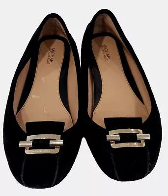 Michael Kors Gloria Moccasin Loafers Black Suede Women's Size 7.5 • $22.97