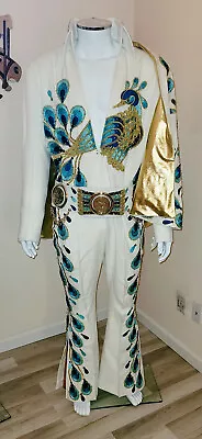 Elvis Presley Reproduction Peacock Jumpsuit Belt And Cape As Worn On Stage • $6600