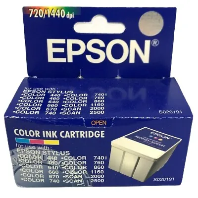 $9.95 • Buy Epson Stylus Printer Replacement Color Ink Cartridge - 720/1440 Dpi - S020191