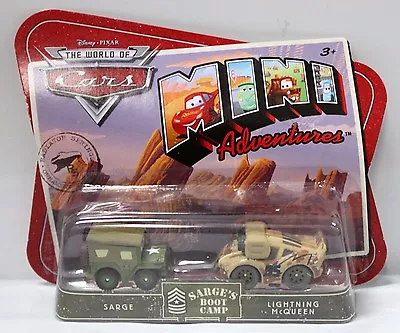 SARGE & LIGHTNING MCQUEEN Disney Pixar Cars Sarge's Boot Camp Mini Adventure NEW • $20.66