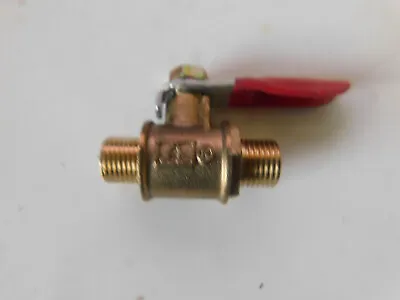 £4.50 • Buy In-line Brass Ball Valve - 1/8  Male BSP To 1/8 BSP Male