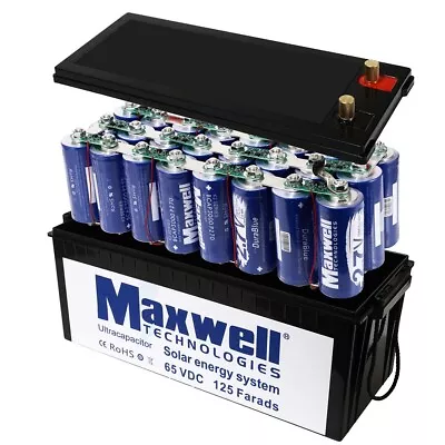 Maxwell 65V 125F Super Capacitor Battery 24pcs 2.7V 3000Farads With Plastic Case • $799