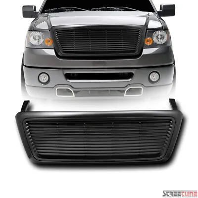 For 04-08 F150 Matte Blk Horizontal Billet Front Bumper Grill Grille Replacement • $96