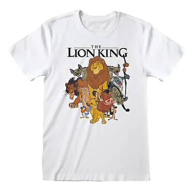 Official Disney The Lion King Vintage Pose Collage Print White T-shirt • £12.99