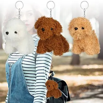 Plush DIY Accessories Doll Key Chain Simulation Dog Plush Toys Ring Pendant • £4.79