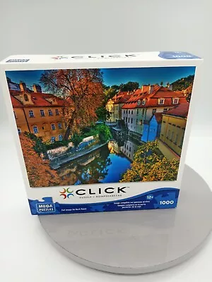 Mega Click Autumn In Mala Strana Water Scene 1000 Pc Puzzle 100% Complete • $6.95