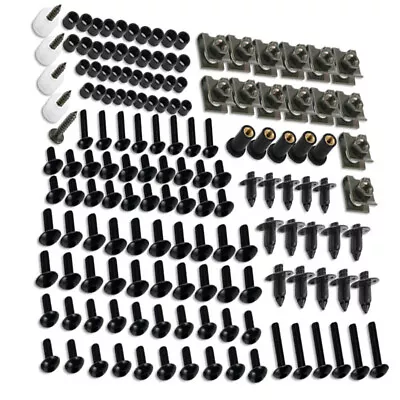 190PCS/Set Complete Motorcycle Fairing Bolts Kit Panel Speed Clip Fastener Screw • £20.99