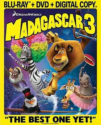 Madagascar 3: Europes Most Wanted (Blu-ray/DVD 2012 2-Disc Set) New W/Sleeve • $3.99