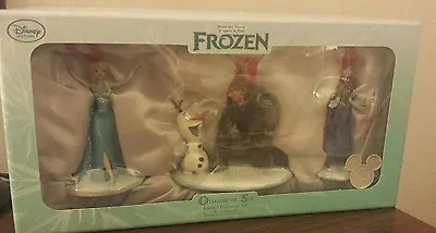 D23 Expo 2015 Disney FROZEN Ornament Set LE 700 Elsa Olaf Anna Kristoff Figure • $39