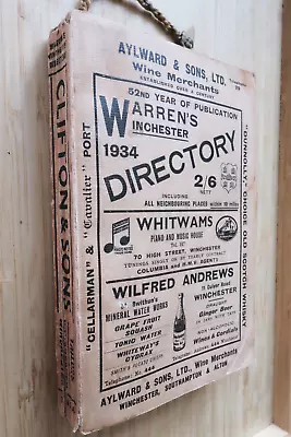 Warren's Winchester Directory 1934. Full Of Local History. Useful For Genealogy. • £59.99