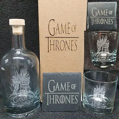 Game Of Thrones Decanter Box Set For 2 Can Be Personalised With Message • £35