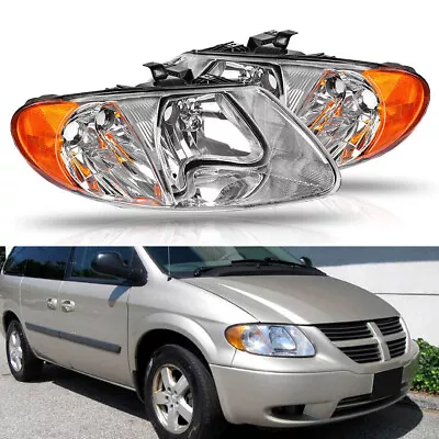 2X Headlights Lamps Assembly For 2001-2007 Dodge Caravan Chrysler Town & Country • $80.99