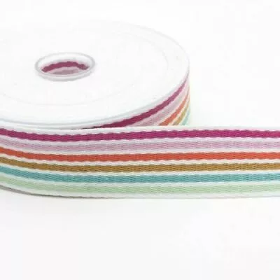 COTTON Webbing 30mm 38mm Bag Handle Strap Belt 100% Cotton Thick 2mm (UK Made) • £3.50