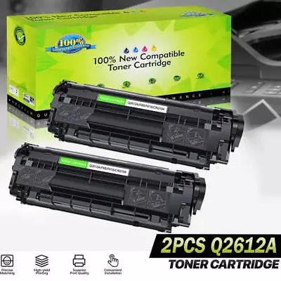 2PK Black Q2612A 12A Toner Cartridge For HP HP LaserJet 1018 1020 1022 Printer • $21.79