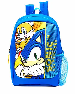 £14.17 • Buy Boys Sega Sonic The Hedgehog Blue Sports Childrens Backpack Rucksack School Bag