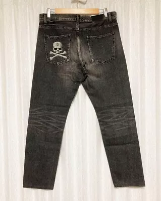 Stussy X Mastermind Japan Denim Pants Black Skull Embroidery W36  X L29  • $450