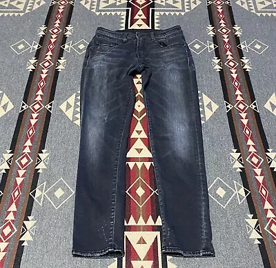 R13 Boy Skinny In Black Denim Jeans Size 25 (26x27) Midrise R13WM0086-17 T74 • $35.95