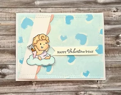 Handmade Happy Valentines Day Card: Cupid Love You Always Happy  • $4.99