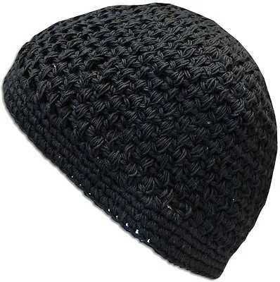  100% Cotton KUFI Crochet Beanie Skull Cap Knit Hat Men Women 12 Colors NEW 632  • $10.99