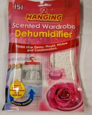 Hanging Scented Wardrobe Dehumidifier Absorbs Condensation Moisture Mildew 151 • £4.75