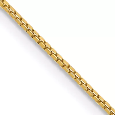 Avariah Solid 14K Yellow Gold 0.9mm Box With Lobster Lock Chain • $339.99