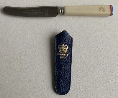 Queen Elizabeth II Coronation 1953 Souvenir Salad Knife In Sleeve 12cm Long • £9.99