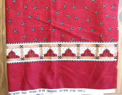 Mumms The Word FARM FRESH Debbie Mumm RED BARN BORDER Cotton Fabric2yd 12  X 44 • $21.45