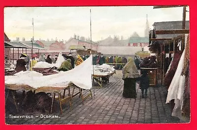 Postcard - OLDHAM Lancashire TOMMYFIELD MARKET [A.H.& S.] Branch Series #6 1906 • £4