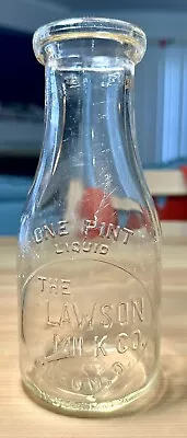 Pint The Lawson Milk Company Dairy Milk Bottle Akron Ohio Summit County • $12