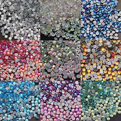 Hotfix Rhinestones Flatback Crystal Hot Fix Stones Strass Glitter For Needlework • $3.43