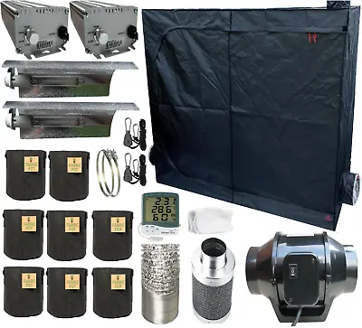 Complete Grow Tent Kit 600w Light  60cm/80cm/1m /1.2m /2.4m X 1.2m Hydroponics • £189