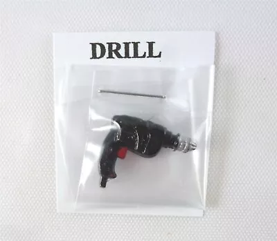  Dollhouse Miniature Black Metal Workshop Tool Drill • $3.50