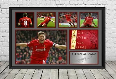 £6.99 • Buy Steven Gerrard Liverpool FC Signed Photo Print Poster Football Memorabilia