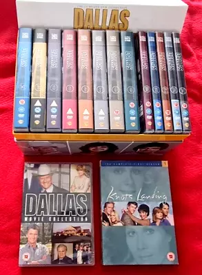 Dallas Complete Series 1-14 + Movies + Knots Landing Series 1 DVD Collection • £87.75