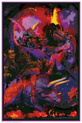 Dino Extinction - Non-flocked Blacklight Poster 24  X 36  • $13.49