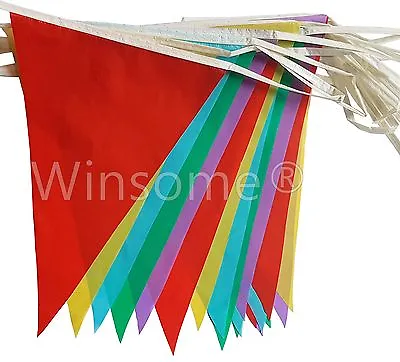 10m Bunting Flag Party Wedding Birthday Decorations Garden Home Outdoor Banners • £3.06