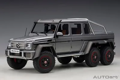 1/18 Mercedes Benz G63 Amg 6X6 Designo Platinum Magno Gray Model Autoart 76308 • $289.89