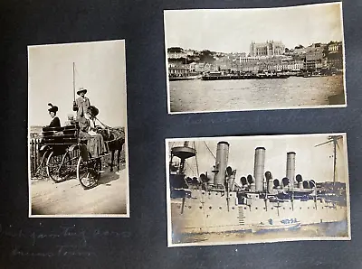 $129.99 • Buy 1900s 1910s European Vacation Photo Album 50 Pages 140 Photos~Steamship~Greece++