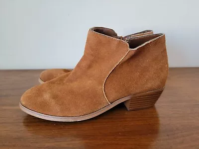 Ecote Urban Outfitters Womens Cognac Brown Suede Booties Ankle Boots Sz 7 • $10