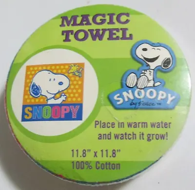 Peanuts Snoopy Magic Towel Wash Cloth 11.8X11.8 Cute & Fun Orange • $8.99