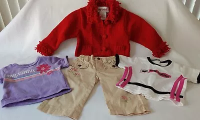 My Twinn Doll Clothes Lot Two Tops Khaki Pants And Button Down Red Sweater GUC • $19.95