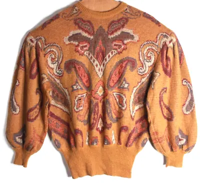Vintage Escada Sweater Paisley Mohair Wool Size 42 • $59.99