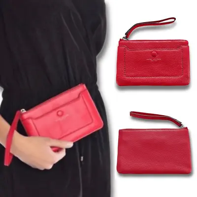 NWT Marc Jacobs Empire City Leather Wristlet Red Poppy $140 • $100