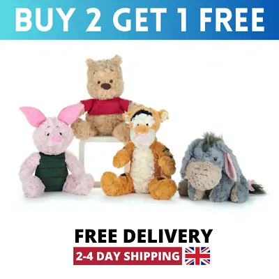New Official 12  Disney Winnie The Pooh Eeyore Piglet Plush Soft Toy Uk • £14.95