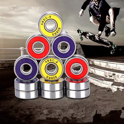 10PCS ABEC 9 Stainless Steel Bearings Roller Skate Scooter Wheel Bearings~;W_ • $8.09