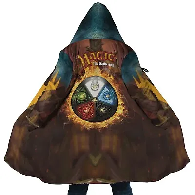 Magic The Gathering Winter Cloak Coat Fleece Jacket Gamer Shirt • $67.19