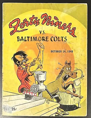 1948 San Francisco 49ers Vs Baltimore Colts Football Program AAFC-Joe Perry • $39.99